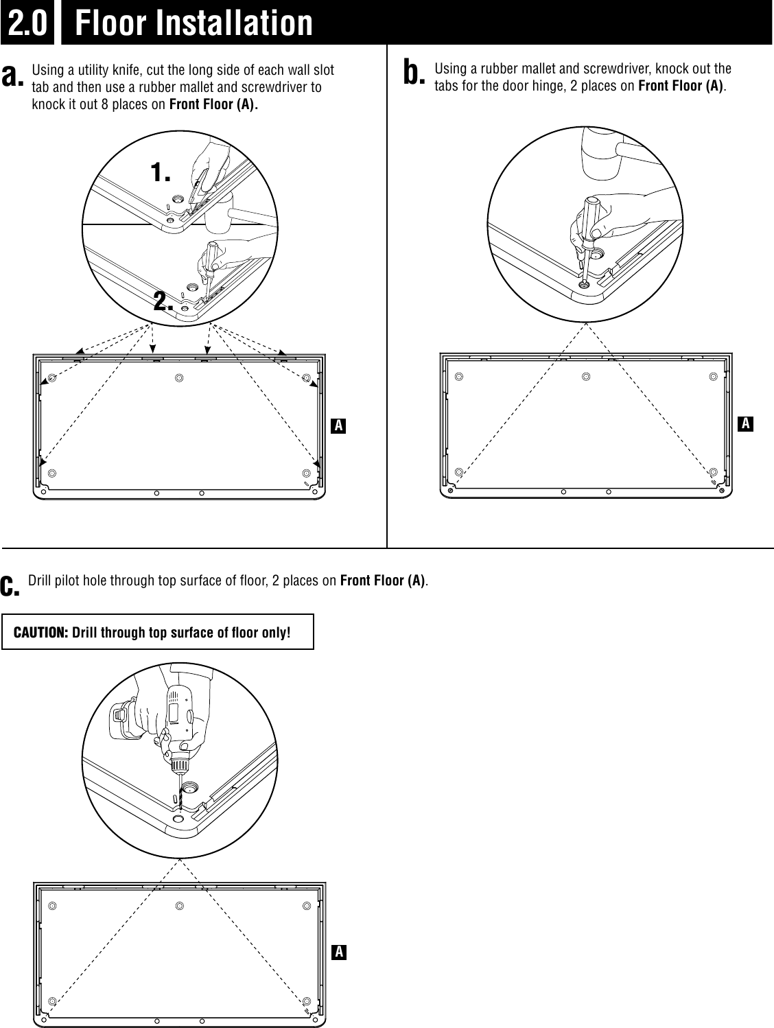 Page 4 of 12 - Rubbermaid Rubbermaid-Outdoor-Storage-5L10-Users-Manual- 5L10 Assembly Instructions English  Rubbermaid-outdoor-storage-5l10-users-manual