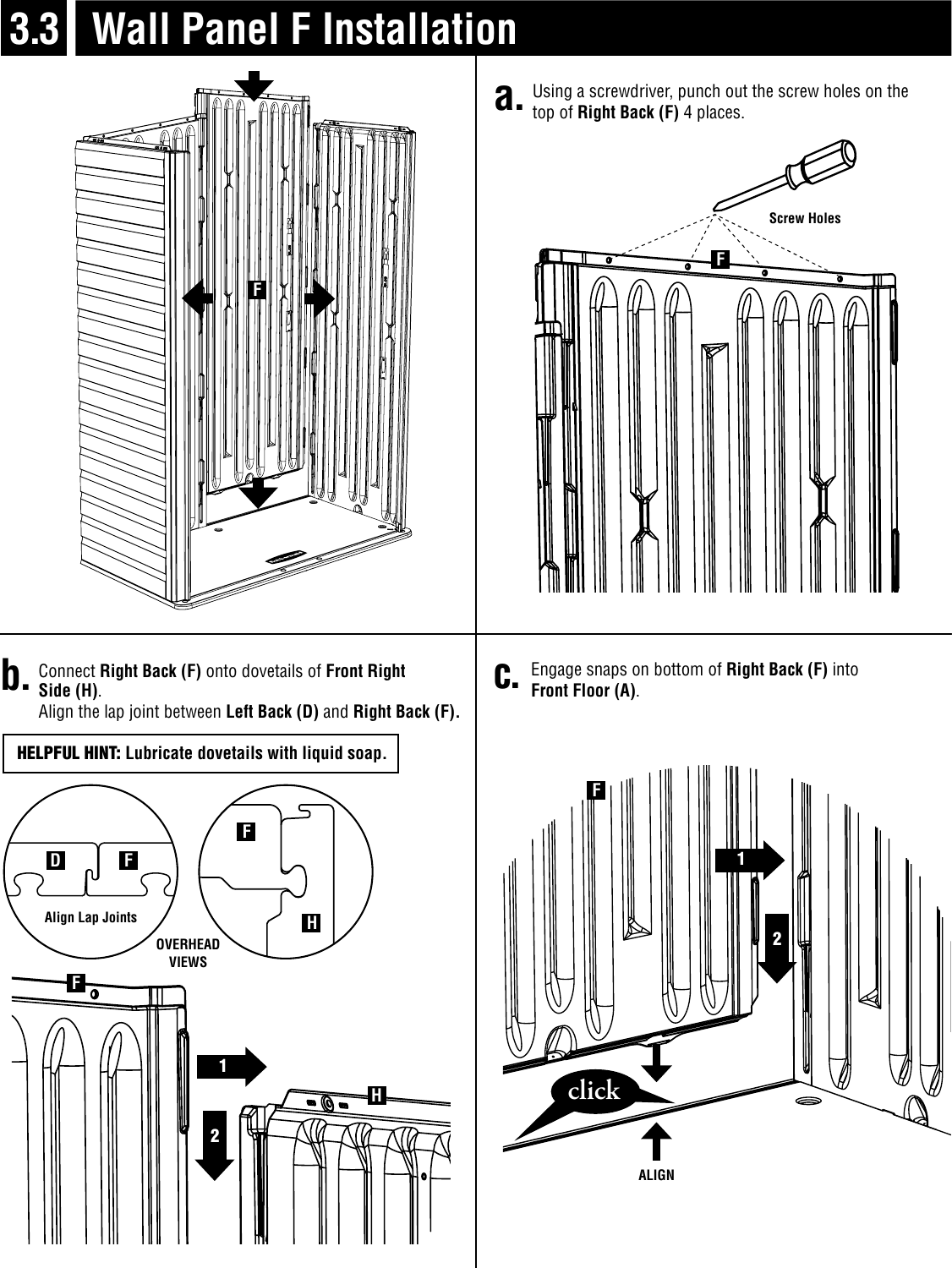 Page 8 of 12 - Rubbermaid Rubbermaid-Outdoor-Storage-5L10-Users-Manual- 5L10 Assembly Instructions English  Rubbermaid-outdoor-storage-5l10-users-manual