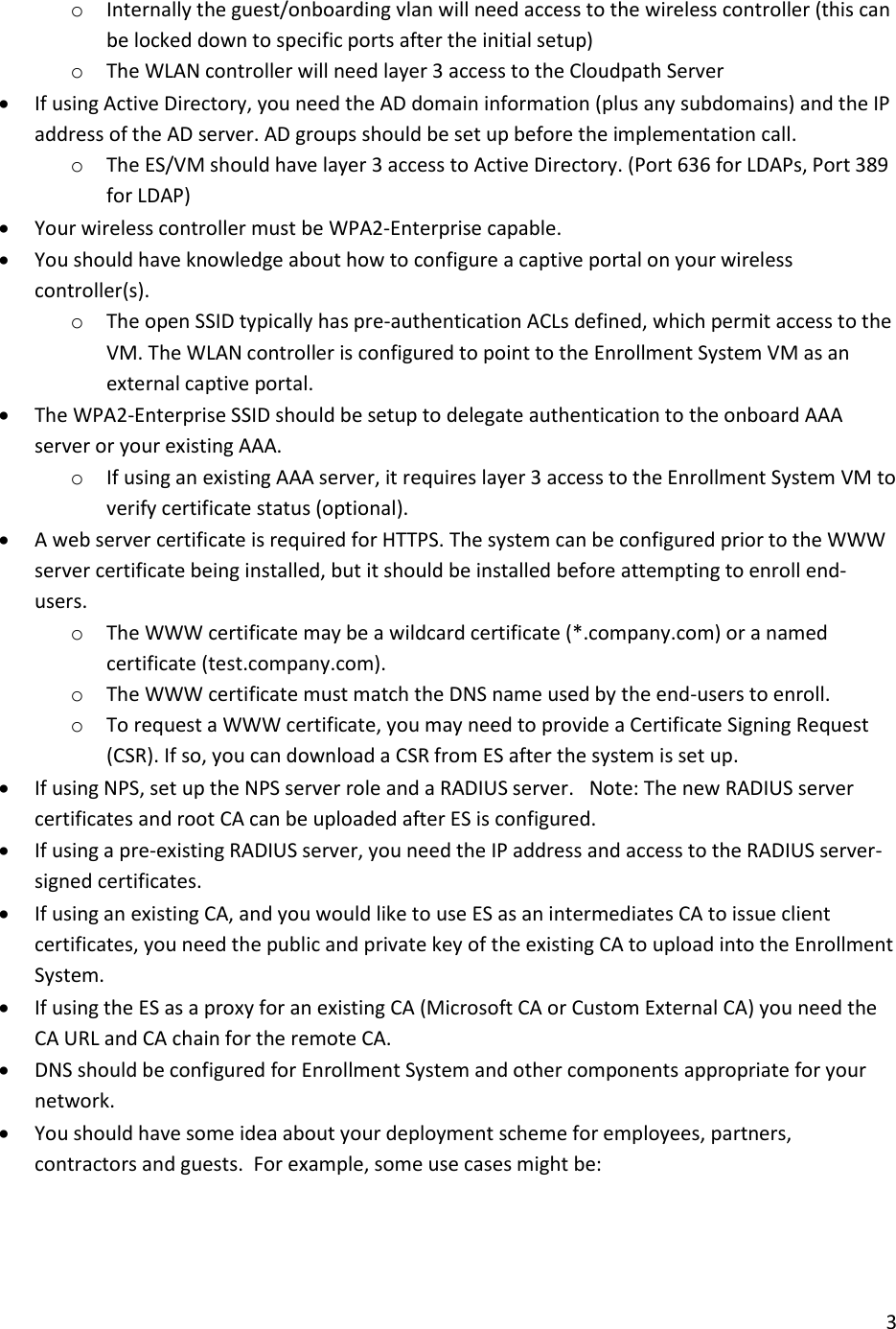 Page 3 of 5 - Ruckus  CP_ES 5.1 (GA) Pre-Deployment Checklist (Private VM) Pre Deployment Private VM