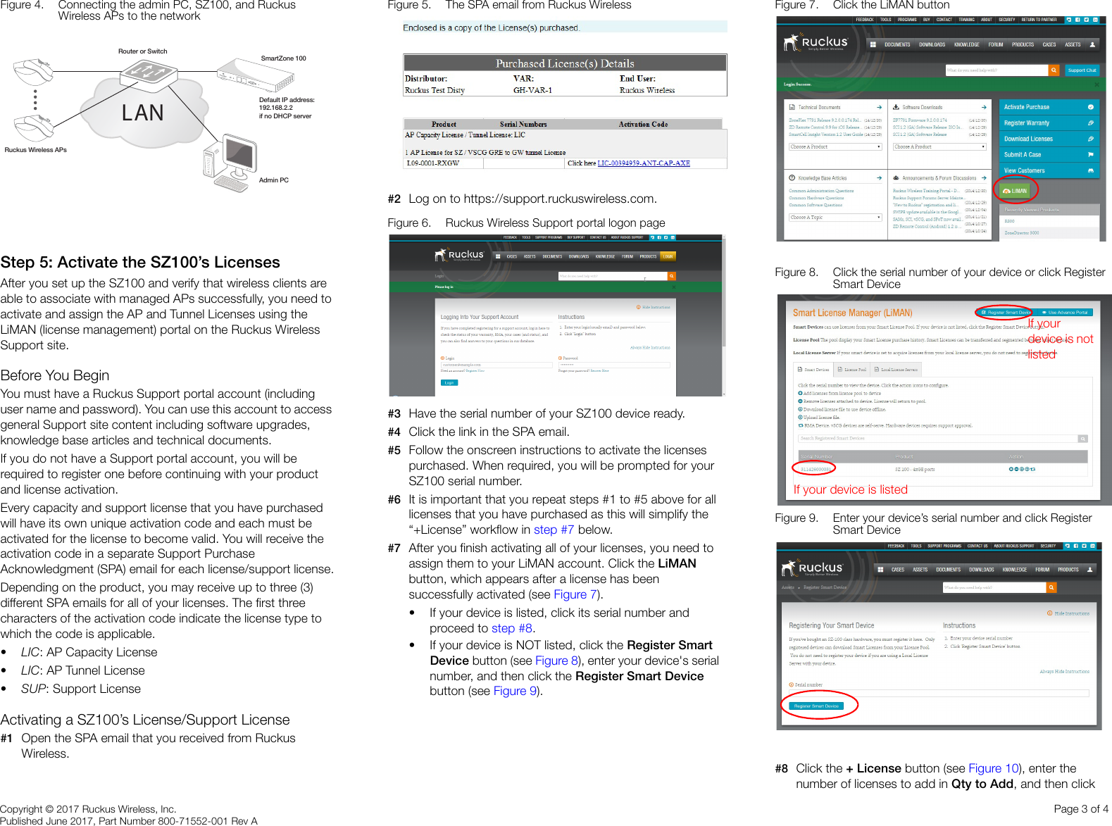 Page 3 of 4 - Ruckus SmartZone™ 100 Quick Setup Guide For SmartZone 3.5.1 Smart Zone (MR1) (SZ100) Sz100-351-Quick Guide-20170616