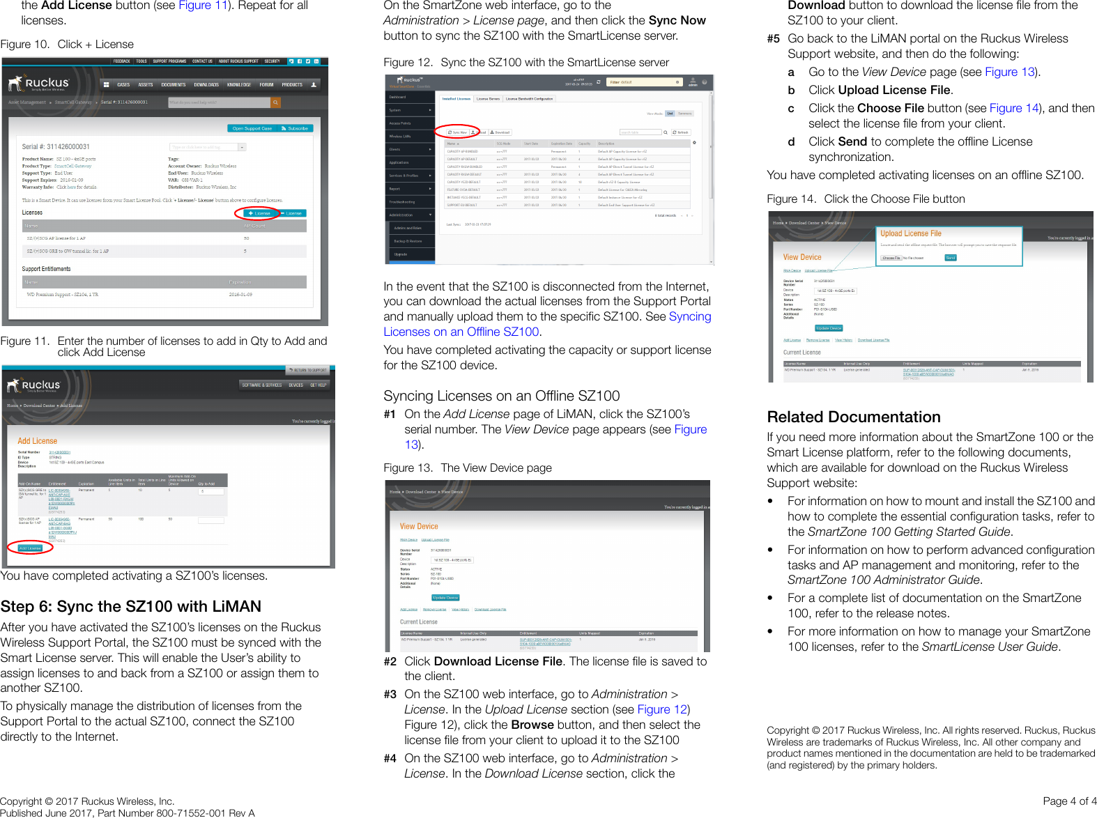 Page 4 of 4 - Ruckus SmartZone™ 100 Quick Setup Guide For SmartZone 3.5.1 Smart Zone (MR1) (SZ100) Sz100-351-Quick Guide-20170616