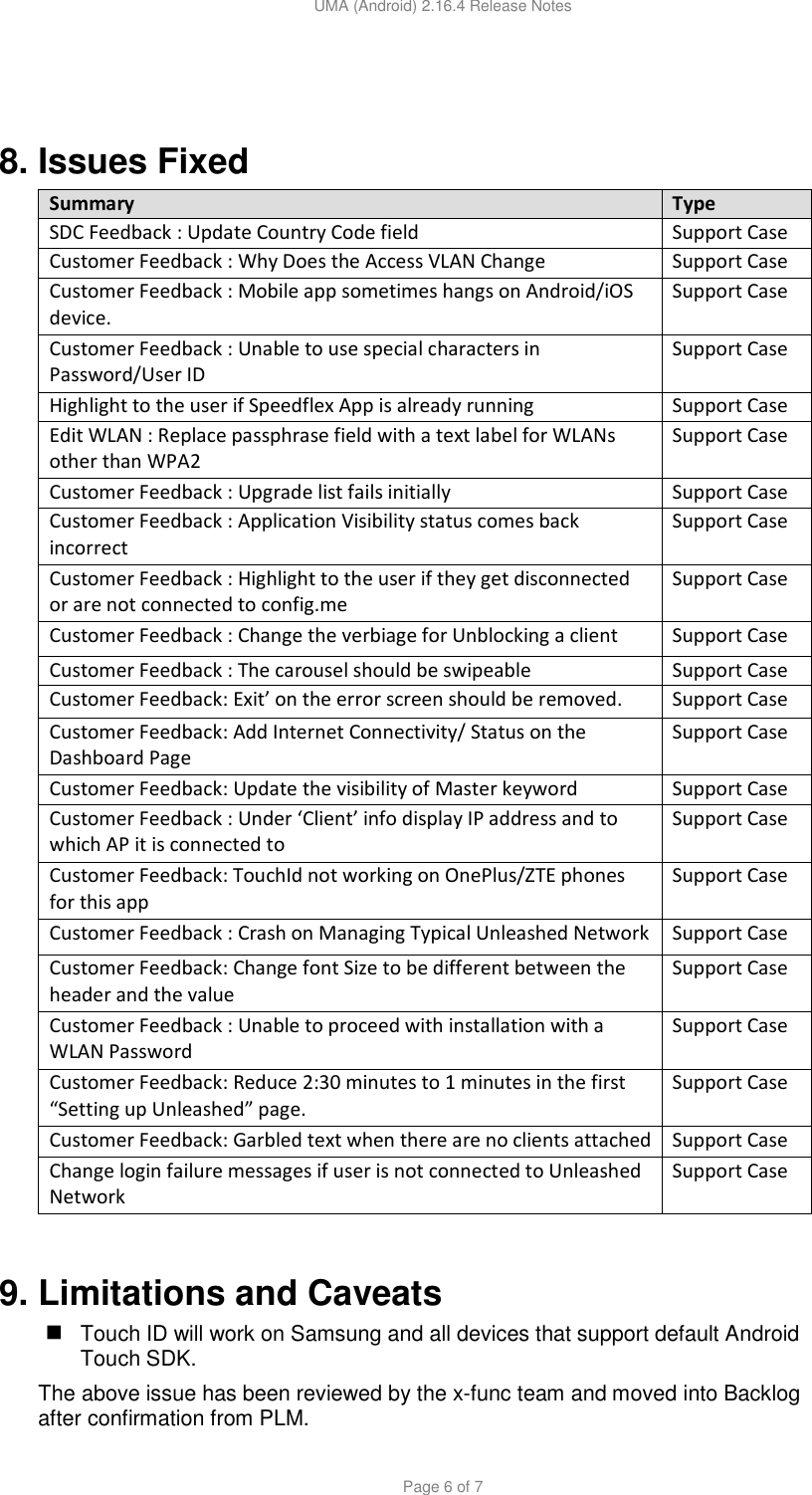 Page 6 of 7 - Ruckus - UMA 2.16.4 Android Release Notes (GA) 20171004 Unleashed Mobile App V2.16.4 (for Android) Notes(GA)-20171004
