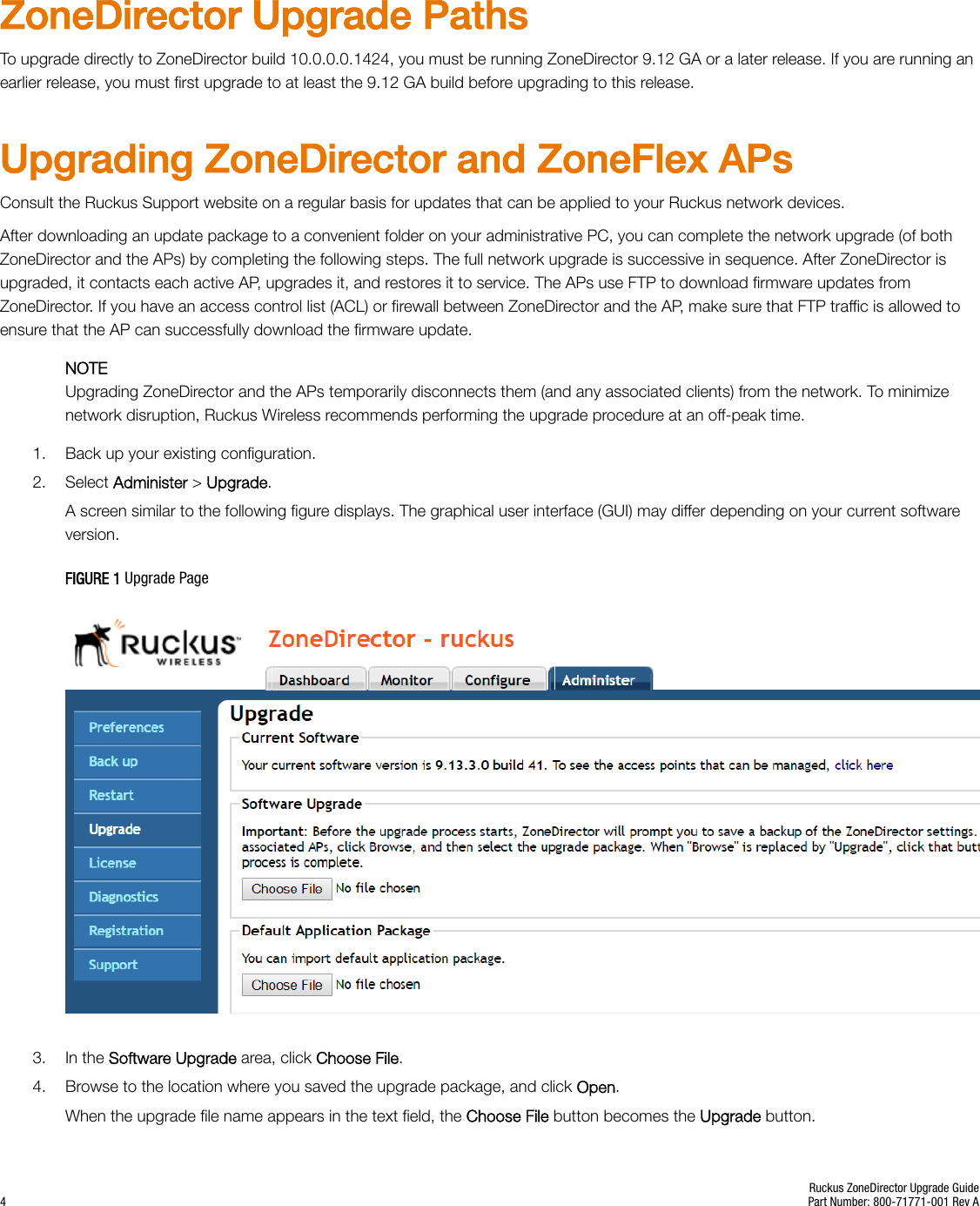 Page 4 of 10 - Ruckus ZoneDirector Upgrade Guide, V10.0 Zone Director 10.0 (GA) ZD Guide ZD-10-0-Upgrade Guide-Rev A-20171129