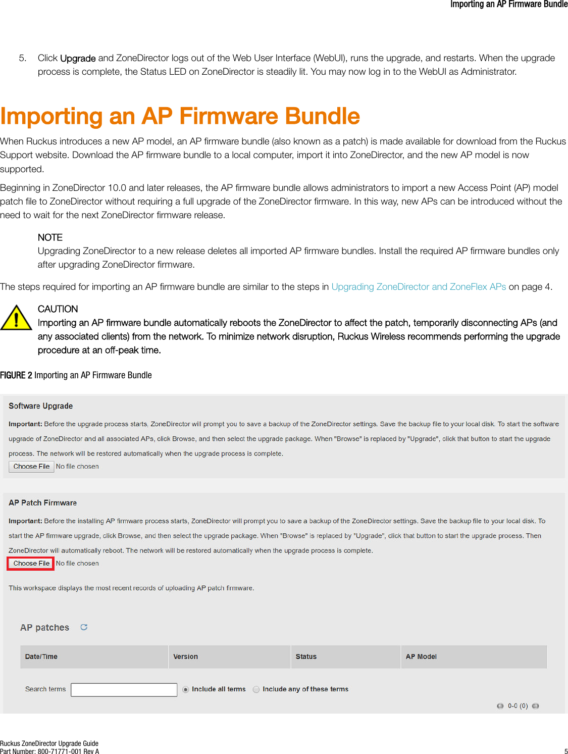 Page 5 of 10 - Ruckus ZoneDirector Upgrade Guide, V10.0 Zone Director 10.0 (GA) ZD Guide ZD-10-0-Upgrade Guide-Rev A-20171129