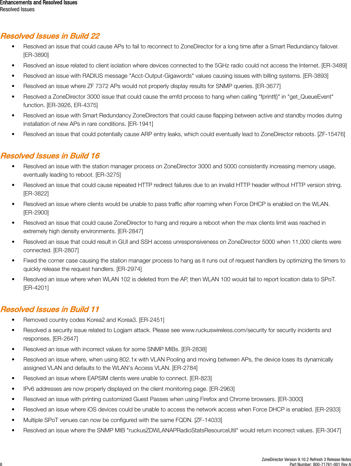 Ruckus ZoneDirector Version 9.10.2 Refresh 3 Release Notes Zone ...