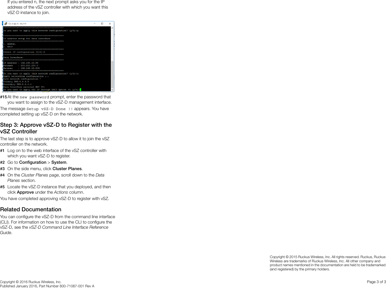 Page 3 of 3 - Ruckus Virtual SmartZone Data Plane (vSZ-D™) Quick Setup Guide For 3.2.1 V SZ-D Smart Zone Vszd-3-2-1-quick-setup-guide--20160129