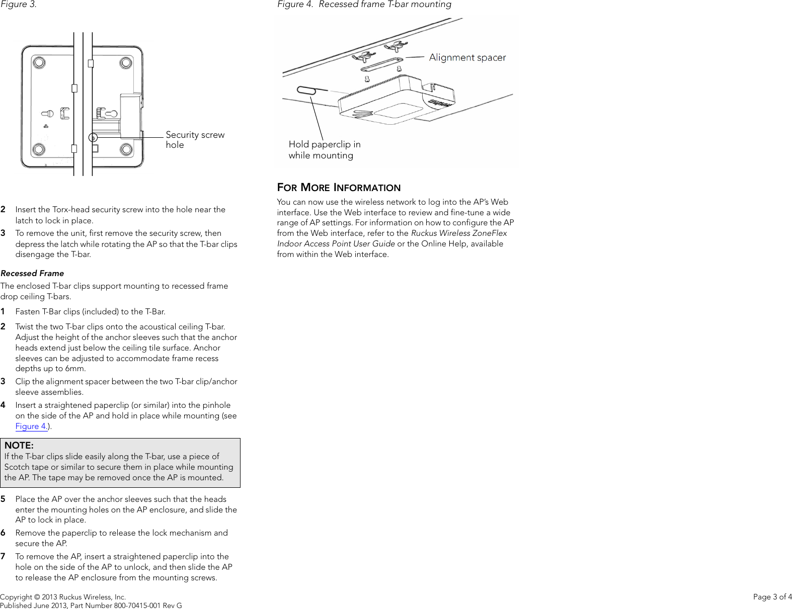 Page 3 of 4 - Ruckus Wireless AP ZF2942/7942 Quick Setup Guide Zone Flex 7372/7352 Zf-7352-7372-qsg-en-800-70415-001-rev G -20130615