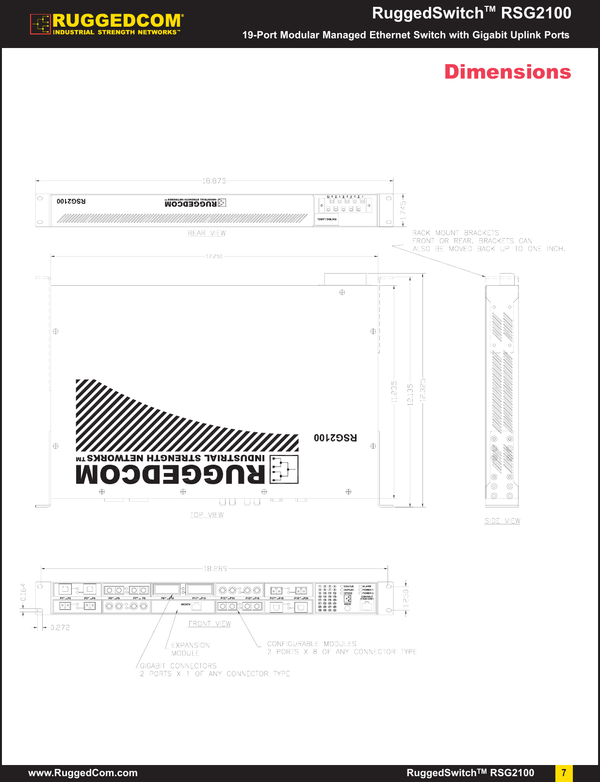 Page 7 of 10 - Ruggedcom Ruggedcom-Rsg2100-Users-Manual- RSG2100 Datasheet_Rev2U  Ruggedcom-rsg2100-users-manual