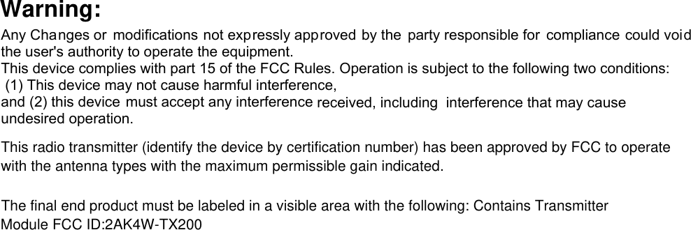 Page 4 of RunCam Technology TX200 Transmitter TX200 Module User Manual RC TX200 manual E edition EN V1 171113 ai