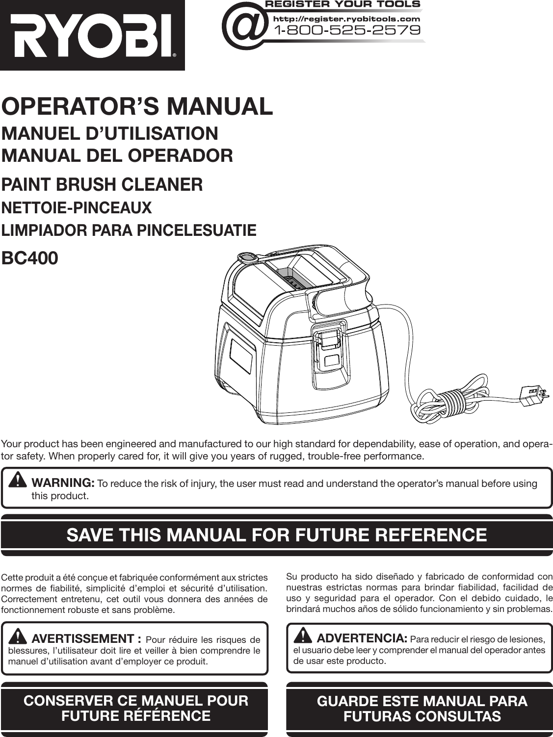 Ryobi Bc400 Users Manual
