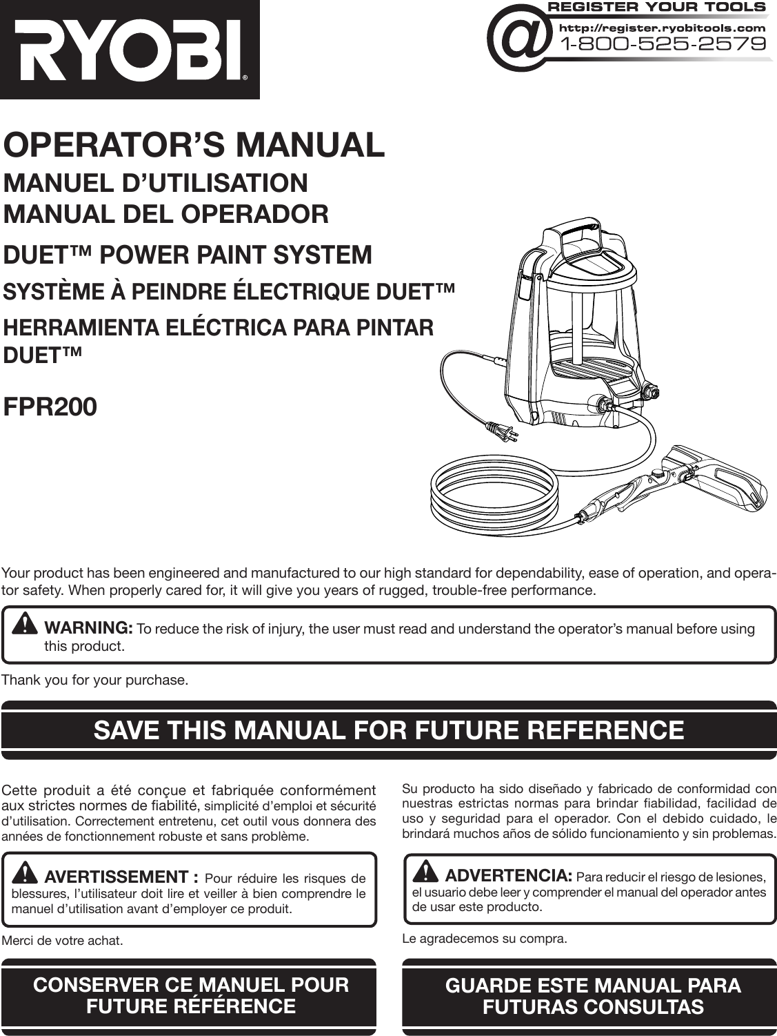 Ryobi Fpr2000 Owner S Manual