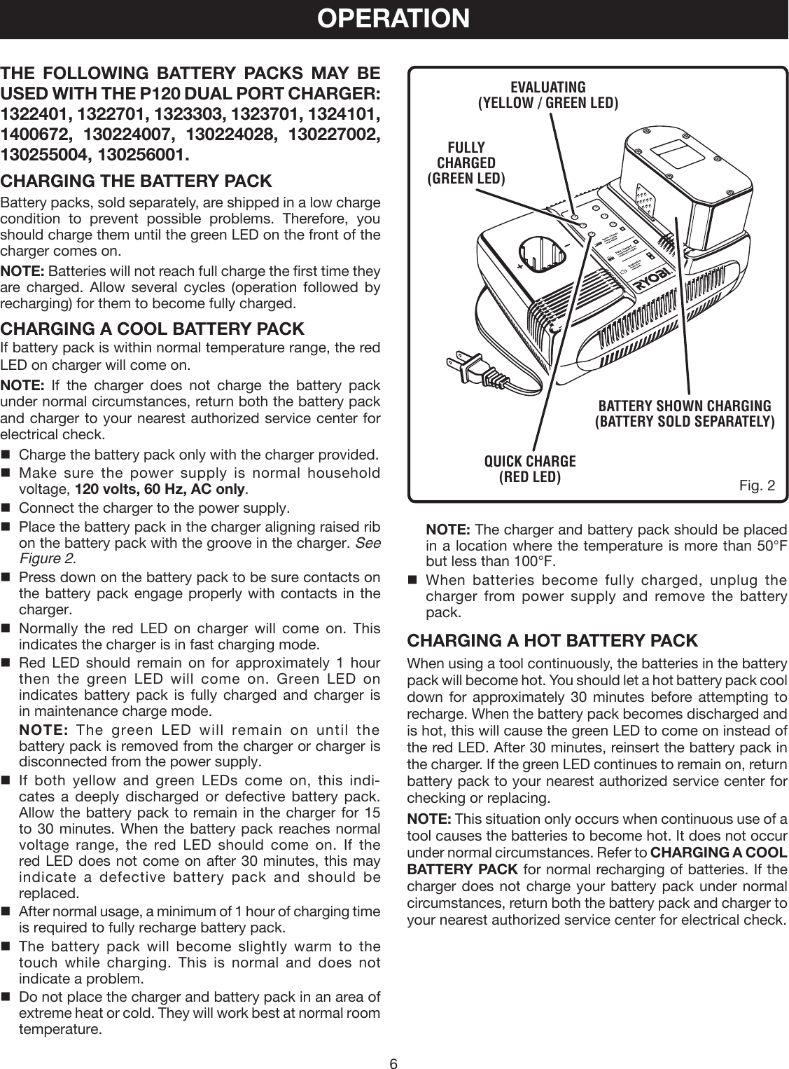 Page 6 of 8 - Ryobi Ryobi-P120-Owner-S-Manual P120_566_eng