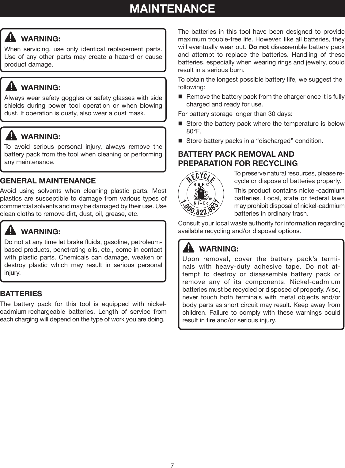 Page 7 of 8 - Ryobi Ryobi-P120-Owner-S-Manual P120_566_eng