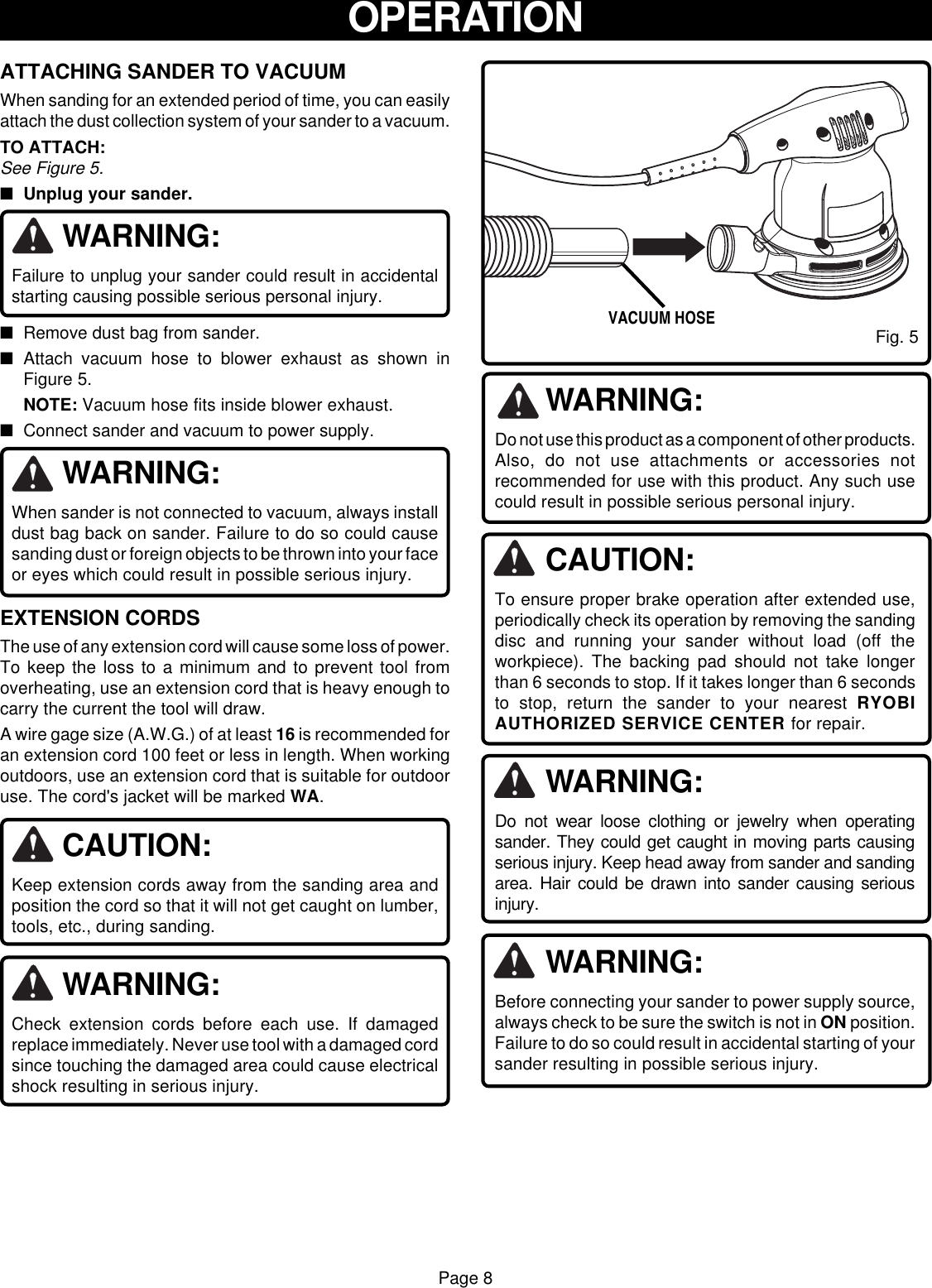 Page 8 of 12 - Ryobi Ryobi-Rs240-Owner-S-Manual Rs240_388_eng