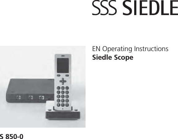 S 850-0EN Operating InstructionsSiedle Scope