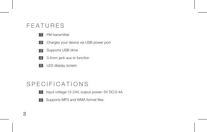 Page 4 of SAGE HUMAN ELECTRONICS C52-M FM Transmitter User Manual 20086 FM Trans Manual