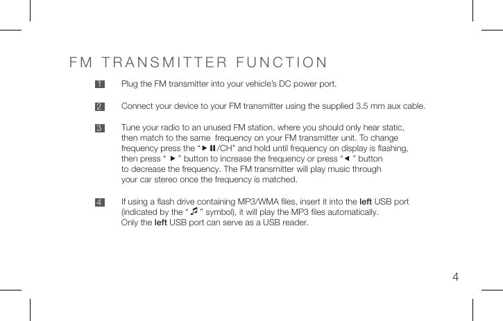 Page 5 of SAGE HUMAN ELECTRONICS C52-M FM Transmitter User Manual 20086 FM Trans Manual