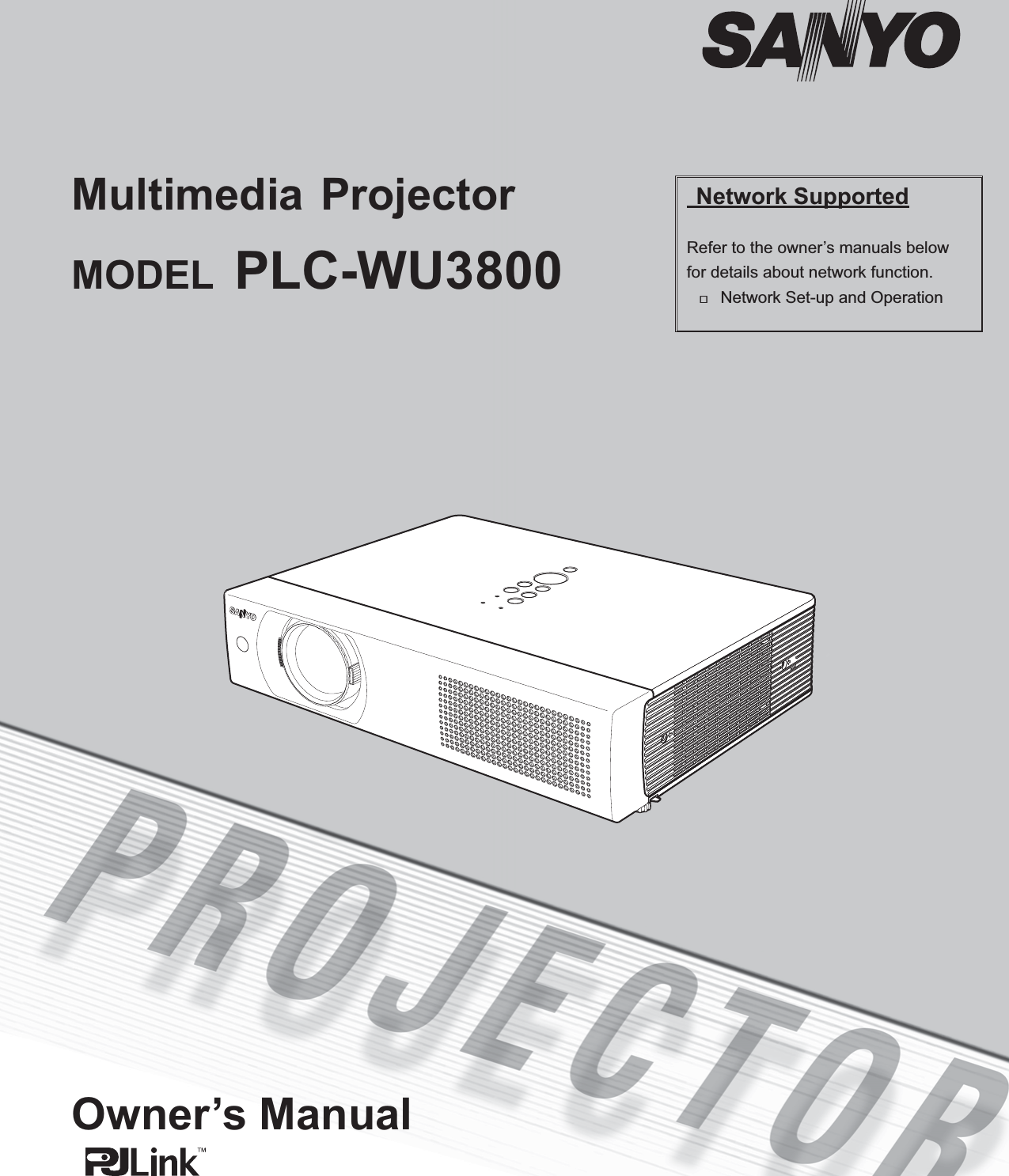 SANYO Electronics 11KY7AF00 Multimedia Projector User Manual