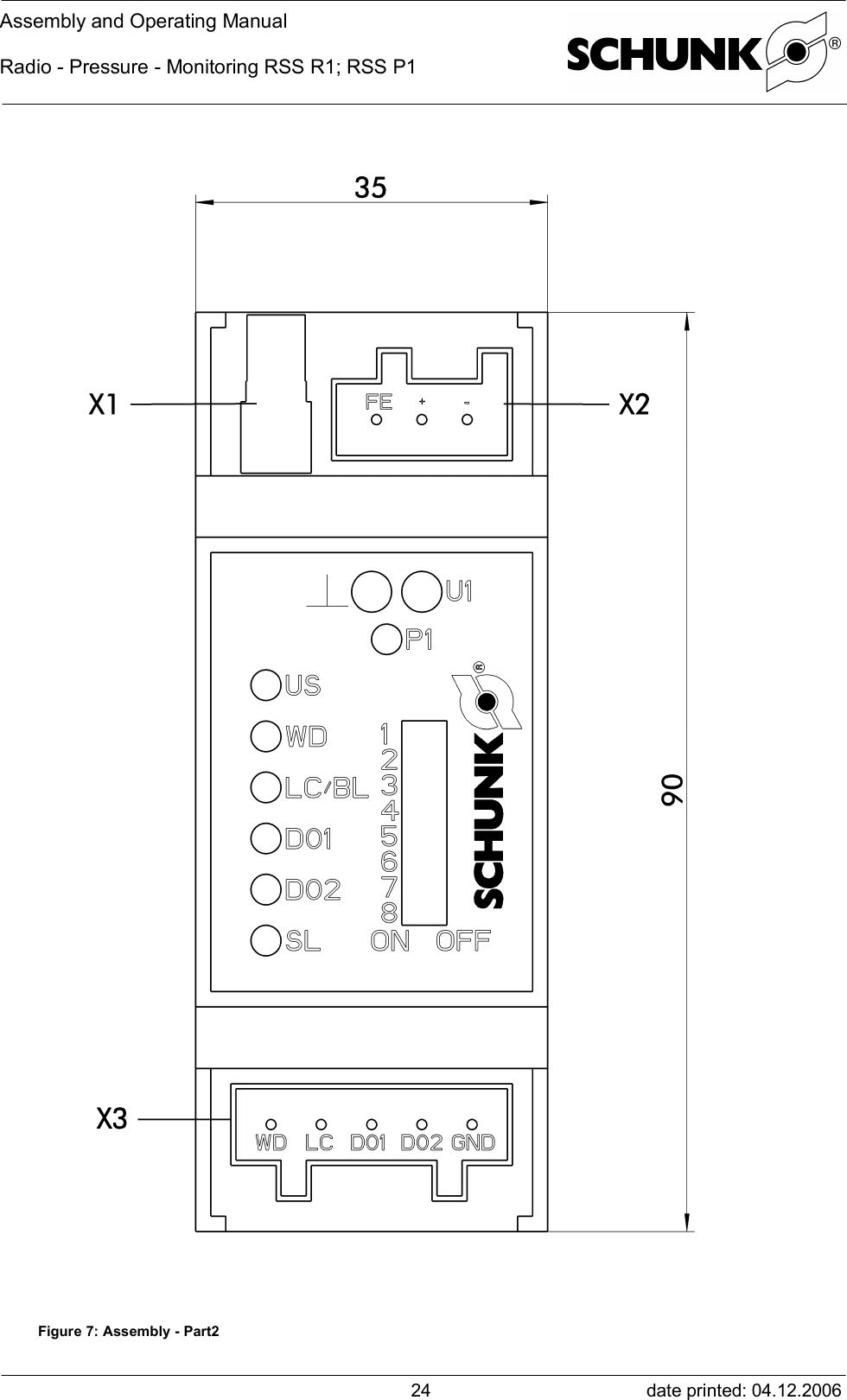 Assembly and Operating ManualRadio - Pressure - Monitoring RSS R1; RSS P1date printed: 04.12.200624Figure 7: Assembly - Part2