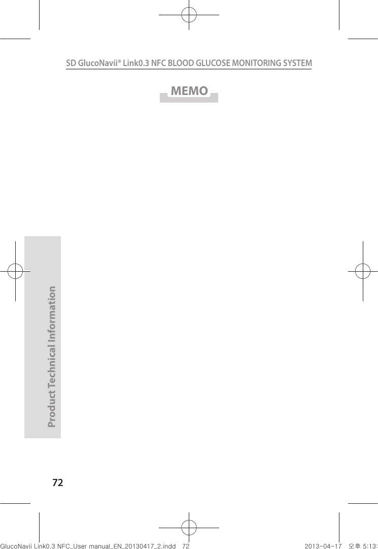 727272Product Technical Information72MEMOSD GlucoNavii® Link0.3 NFC BLOOD GLUCOSE MONITORING SYSTEM nuGsWUZGumj|GluYWXZW[X^YUGGG^Y YWXZTW[TX^GGG㝘䟸G\aXZaX]