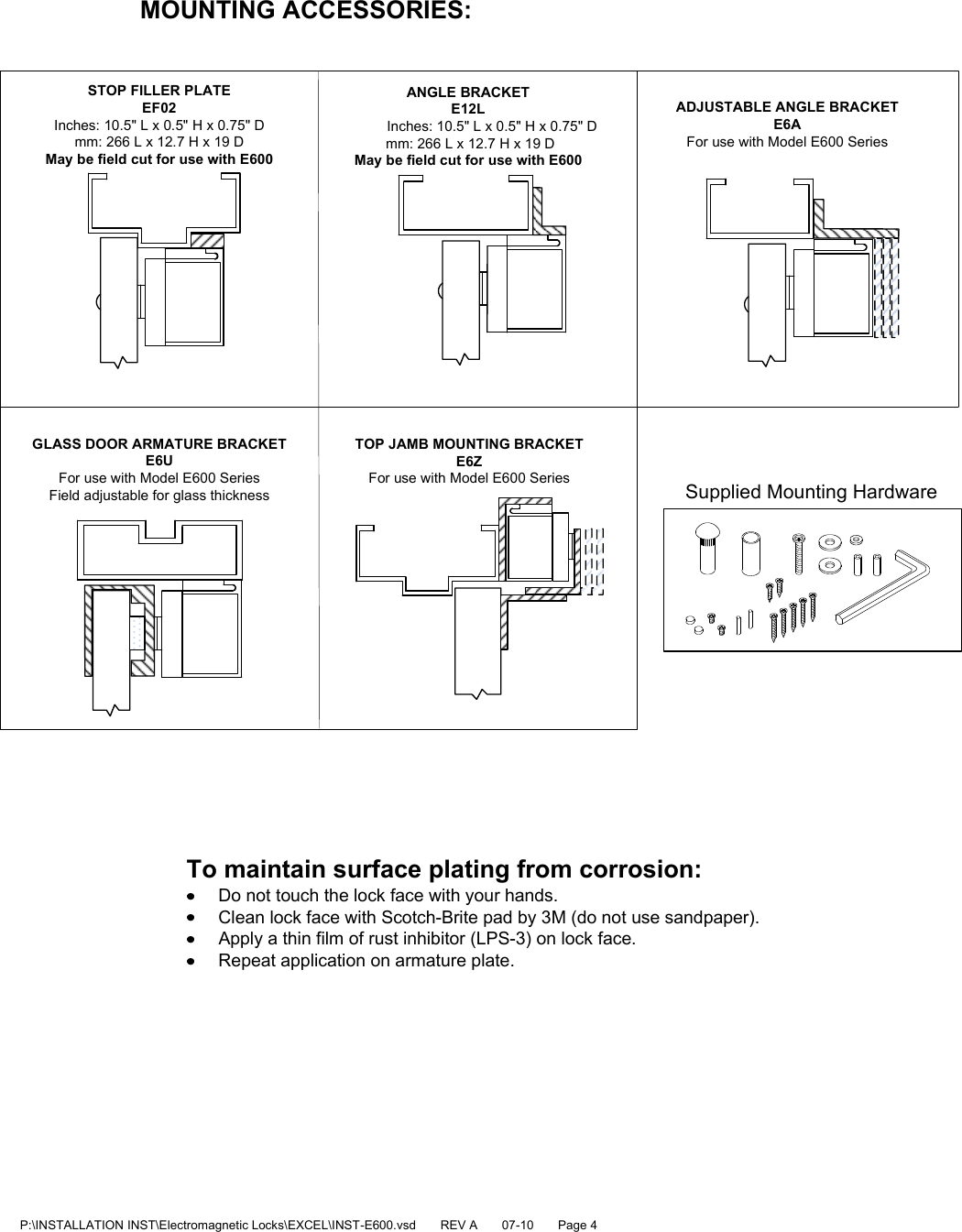 Page 4 of 4 - SDC Visio-INST-E600 E600 Magnetic Lock Installation Instructions INST-E600