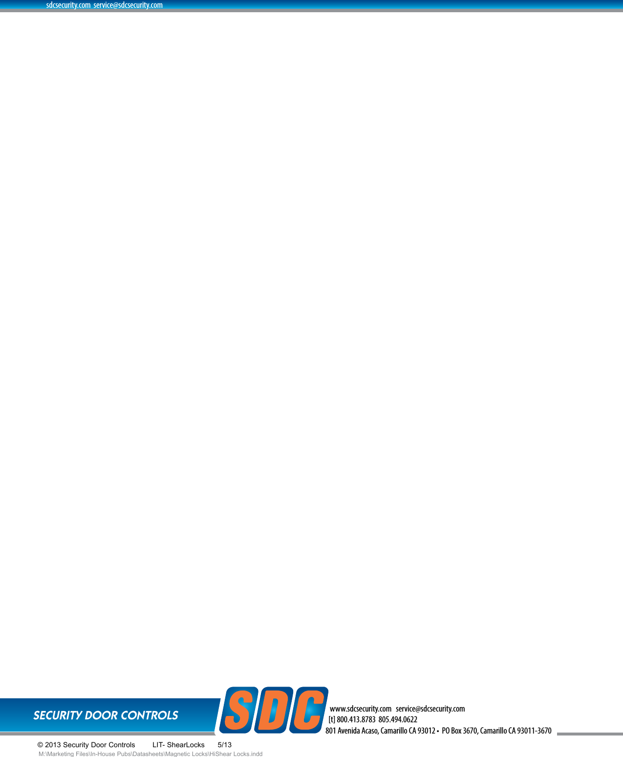 Page 4 of 4 - SDC  Shear Locks Data Sheet Datasheet