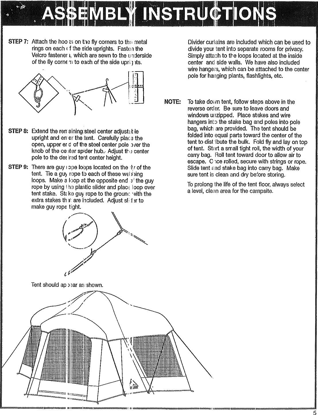 Page 4 of 4 - SEARS  Tents Manual L0909161