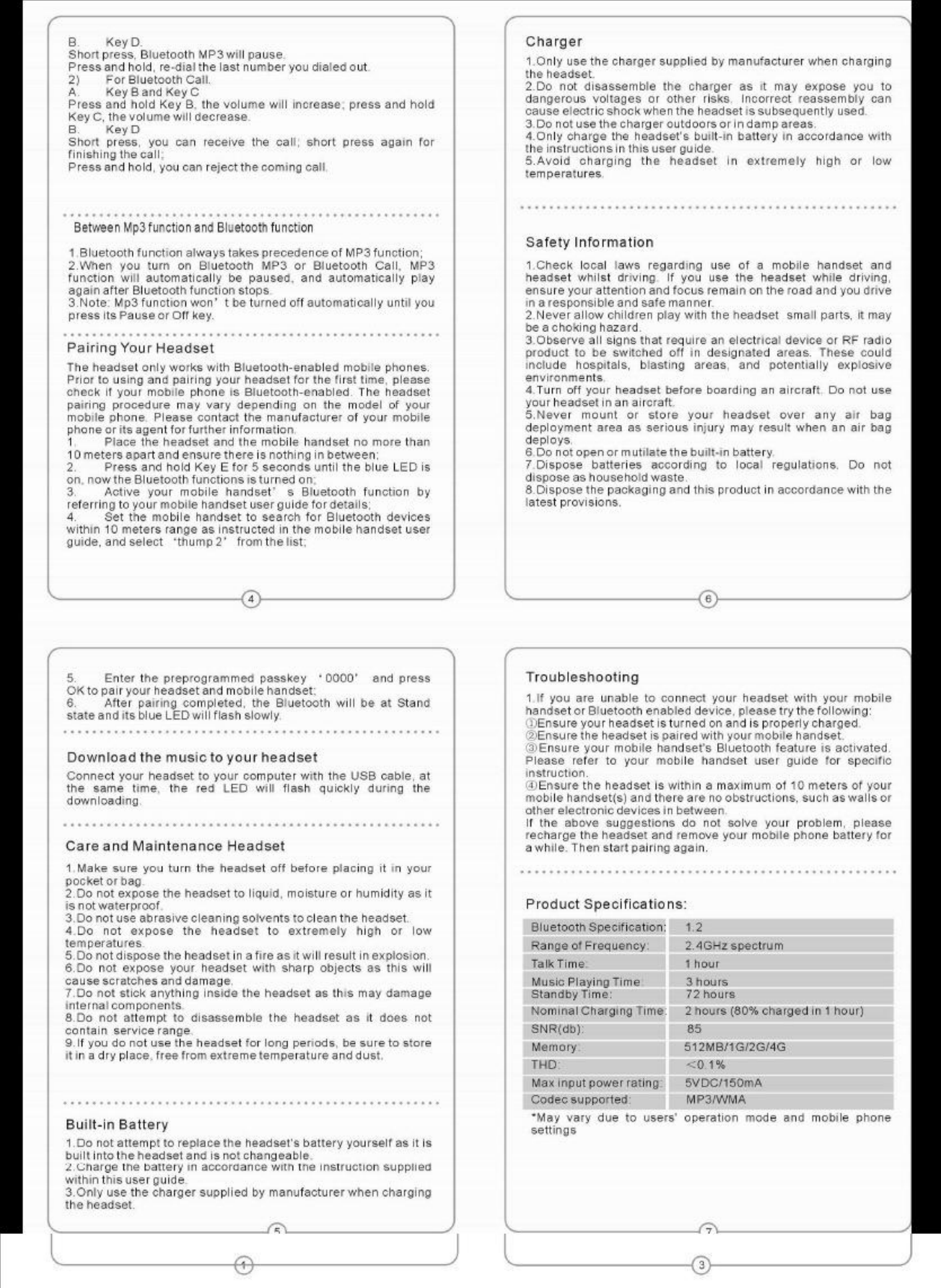 mp3 bluetooth sunglasses instructions