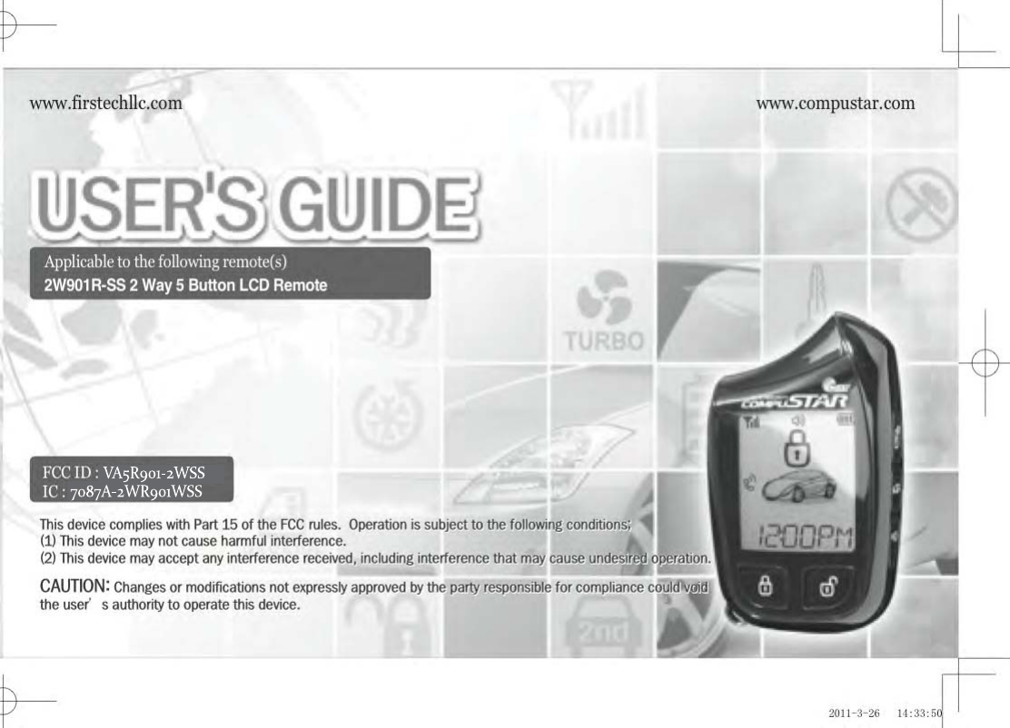 Page 2 of SEGI R901-2WSS Keyless Entry System User Manual VA5R901 2WSS   EN               