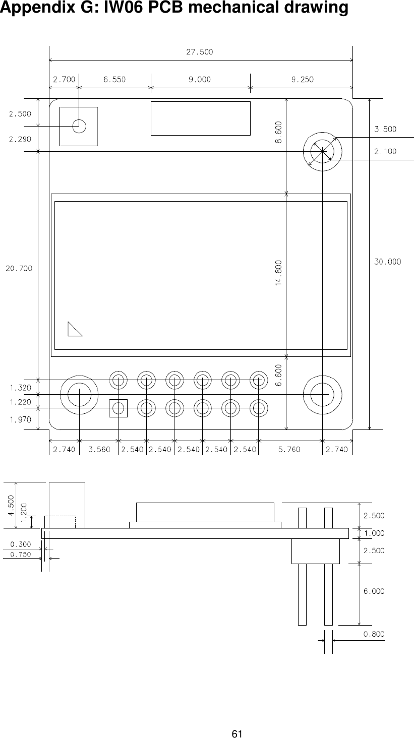   61 Appendix G: IW06 PCB mechanical drawing      