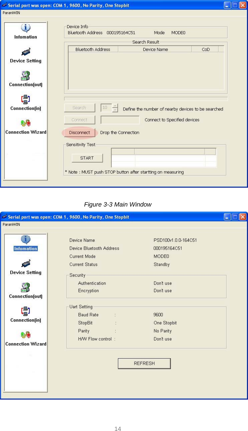  14   Figure 3-3 Main Window   