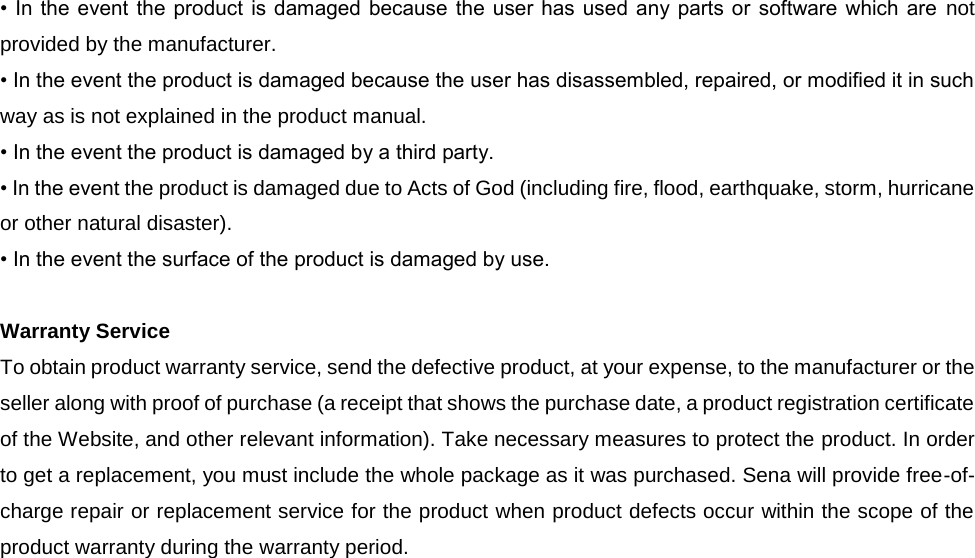 Page 16 of SENA TECHNOLOGIES SP13 BLUETOOTH STEREO MOTORCYCLE HEADSET User Manual 10R OEM 01 Manual ENG  rev2