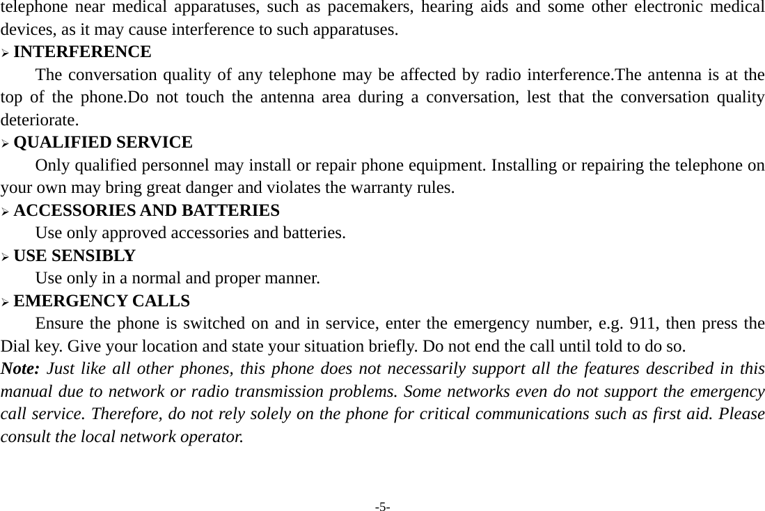 Page 5 of SENWA MEXICO DE C V LS130PLUS Mobile Phone (Base Unit) User Manual 
