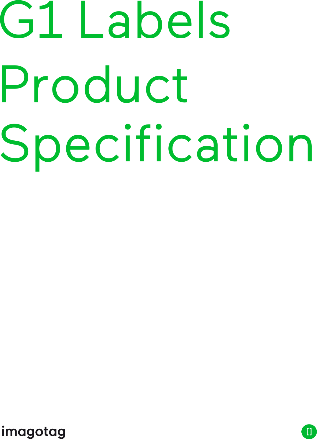 G1 LabelsProductSpecification