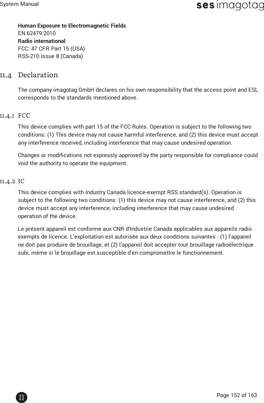 Page 1 of SES imagotag E00022 digital network transceiver User Manual it system manual