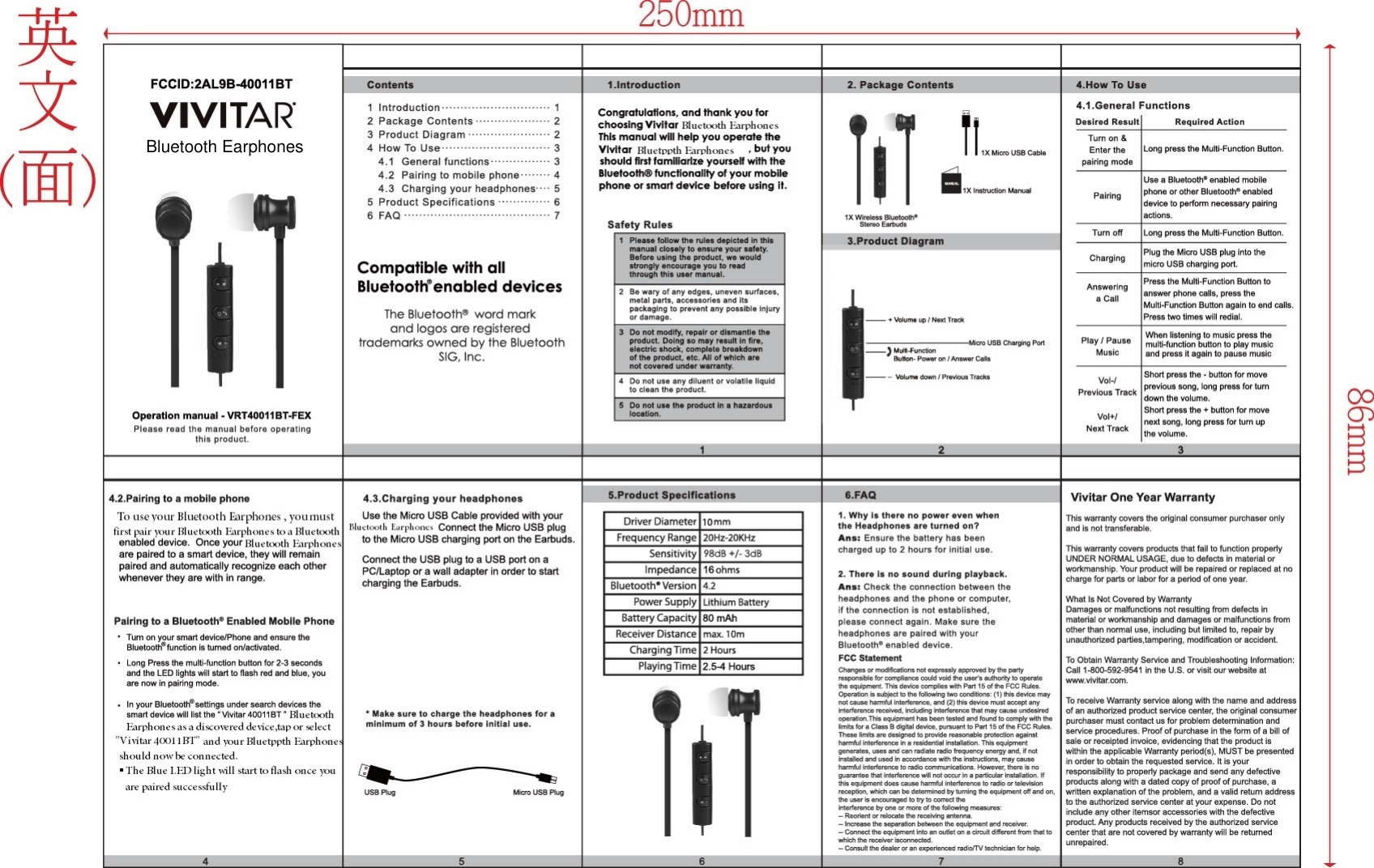 Page 1 of SHENGLAI TECHNOLOGY 40011BT Bluetooth Earphones User Manual 