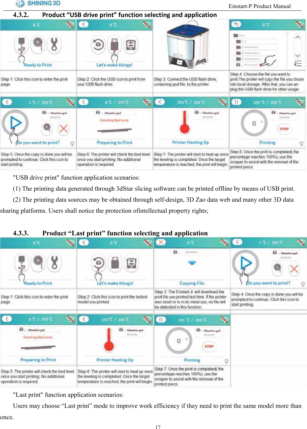 (LQVWDUW33URGXFW0DQXDO WƌŽĚƵĐƚ ͞h^ ĚƌŝǀĞ ƉƌŝŶƚ͟ ĨƵŶĐƚŝŽŶ ƐĞůĞĐƚŝŶŐ ĂŶĚ ĂƉƉůŝĐĂƚŝŽŶ86% GULYH SULQW IXQFWLRQ DSSOLFDWLRQ VFHQDULRV 7KH SULQWLQJ GDWD JHQHUDWHG WKURXJK G6WDU VOLFLQJ VRIWZDUH FDQ EH SULQWHG RIIOLQH E\ PHDQV RI 86% SULQW 7KH SULQWLQJ GDWD VRXUFHV PD\ EH REWDLQHG WKURXJK VHOIGHVLJQ ' =DR GDWD ZHE DQG PDQ\ RWKHU ' GDWDVKDULQJ SODWIRUPV 8VHUV VKDOO QRWLFH WKH SURWHFWLRQ RILQWHOOHFWXDO SURSHUW\ ULJKWV 3URGXFW &sup3;/DVW SULQW&acute; IXQFWLRQ VHOHFWLQJ DQG DSSOLFDWLRQ/DVW SULQW IXQFWLRQ DSSOLFDWLRQ VFHQDULRV8VHUV PD\ FKRRVH &sup3;/DVW SULQW&acute; PRGH WR LPSURYH ZRUN HIILFLHQF\ LI WKH\ QHHG WR SULQW WKH VDPH PRGHO PRUH WKDQRQFH