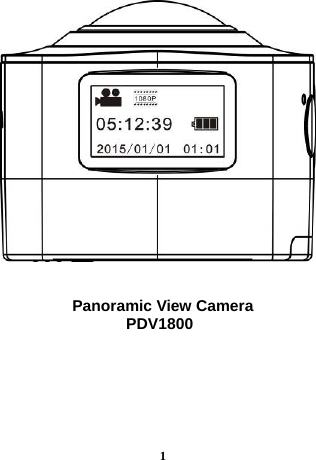 1                Panoramic View Camera    PDV1800     