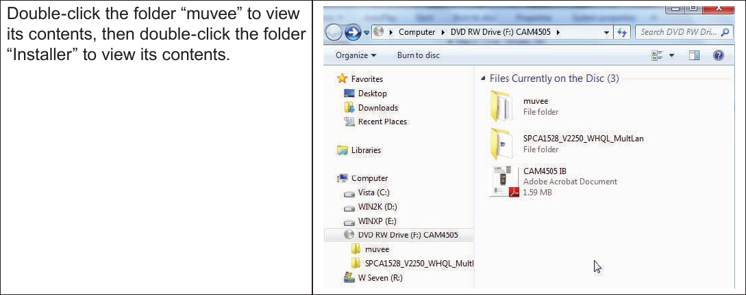 EnglishUsing The Included Software   Page 47Double-click the folder “muvee” to view its contents, then double-click the folder “Installer” to view its contents.