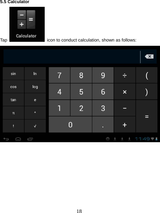  185.5 Calculator Tap    icon to conduct calculation, shown as follows:   