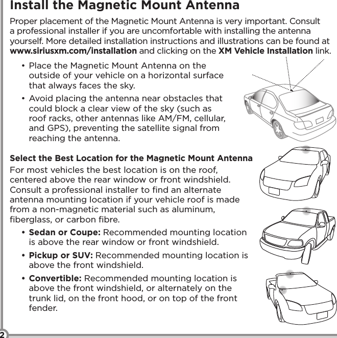 Page 3 of 12 - SIRIUS Sxv300 Vehicle Tuner Installation Guide 5X5 140826A User Manual