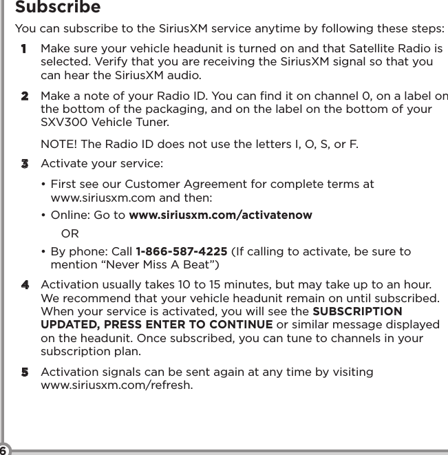 Page 7 of 12 - SIRIUS Sxv300 Vehicle Tuner Installation Guide 5X5 140826A User Manual
