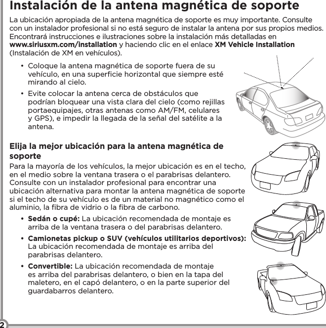 Page 3 of 12 - SIRIUS Sxv300 Vehicle Tuner Installation Guide Spanish 5X5 140828A User Manual