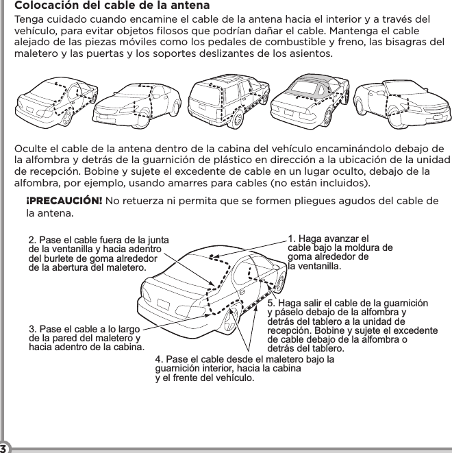 Page 4 of 12 - SIRIUS Sxv300 Vehicle Tuner Installation Guide Spanish 5X5 140828A User Manual