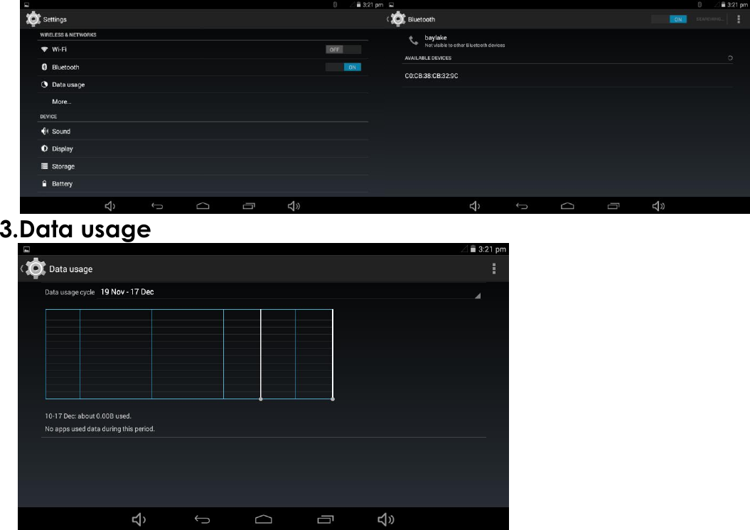       3.Data usage     Pag   