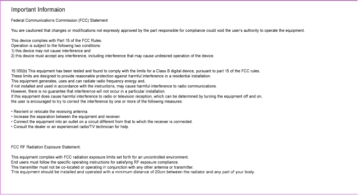 Page 2 of SK Telecom SB300W Beam projector with WLAN User Manual 