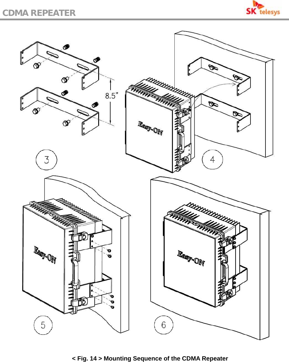 CDMA REPEATER                                              &lt; Fig. 14 &gt; Mounting Sequence of the CDMA Repeater 