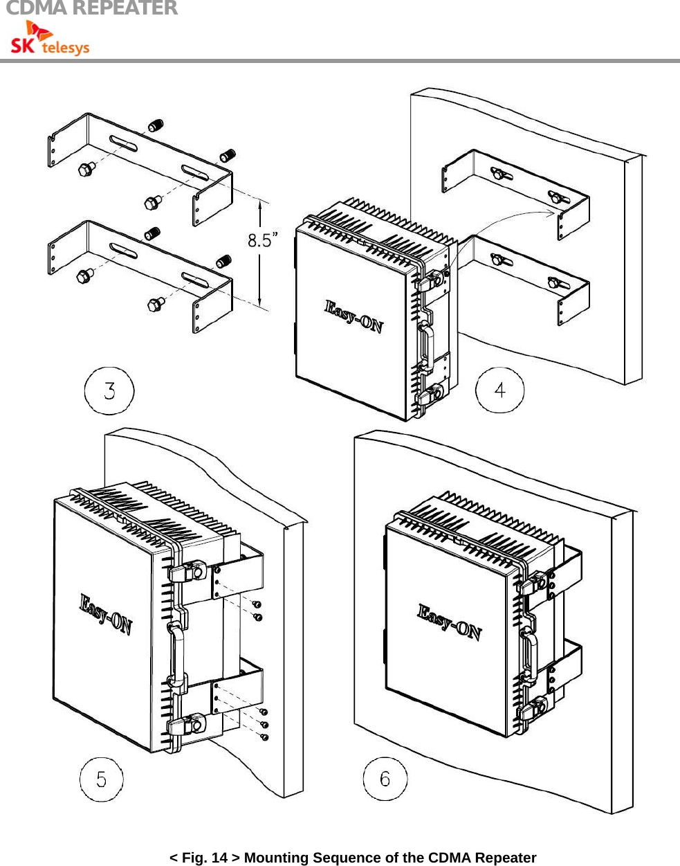 CDMA REPEATER                                               &lt; Fig. 14 &gt; Mounting Sequence of the CDMA Repeater 