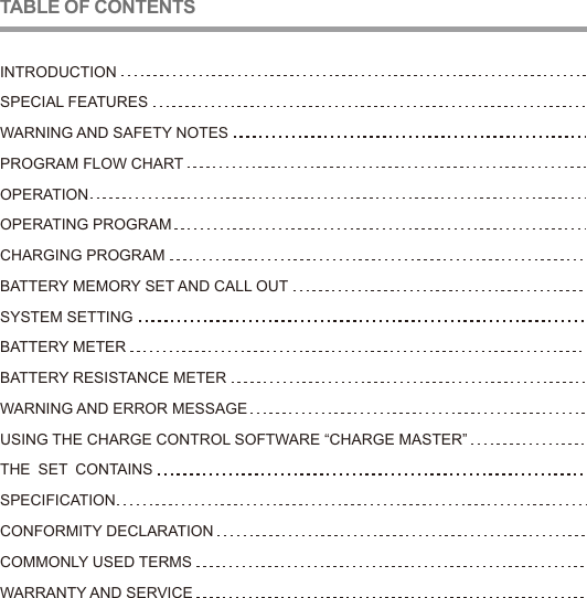Page 2 of SKYRC Technology B6NANO Multi Chemistry Charger/Discharger User Manual                      1