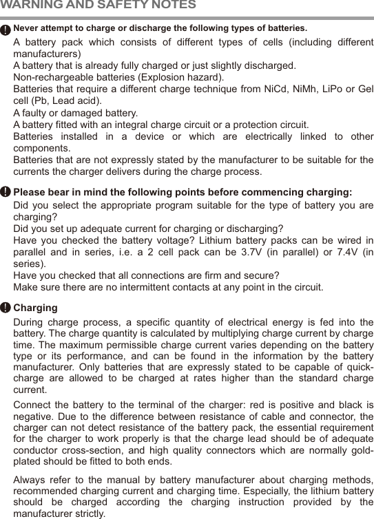 Page 7 of SKYRC Technology B6NANO Multi Chemistry Charger/Discharger User Manual                      1